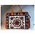 Borsa tote Escada in pelle arancione e tessuto stampato Bianco Rosso Blu - vista 4