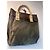 Borsa Tote Lancel in Tela Khaki e Pelle Bordeaux Marrone Verde - vista 3
