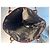 Borsa Tote Lancel in Tela Khaki e Pelle Bordeaux Marrone Verde - vista 8
