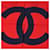 Chanel Seidenschal mit COCO-Logo Weiß Rot Marineblau  - Ansicht 8