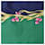Sciarpa Hermès Carré 90 Verde Blu navy  - vista 10