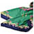 Sciarpa Hermès Carré 90 Verde Blu navy  - vista 4