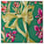Sciarpa Hermès Carré 90 Verde Blu navy  - vista 6