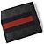 Portefeuille bifold pour homme Gucci Noir Rouge - vue 3
