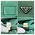 Borsa Eco Tote Prada in pelle verde - vista 6