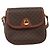 Céline Celine Vintage Macadam Schultertasche aus Canvas und Leder Braun
