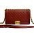 Borsa a spalla in pelle di agnello Chanel Boy con catena Rosso