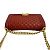 Borsa a spalla in pelle di agnello Chanel Boy con catena Rosso - vista 4