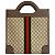 GUCCI Ophidia GG Supreme Sherry Line Lederhandtasche Braun Rot Grün - Ansicht 3