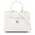 Borsa a spalla Chanel Neo Executive in pelle di vitello bianca Bianco