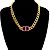 Collana Pendente Oro e Rosa Christian Dior D'oro