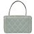 CHANEL Matelassé Coco Wild Stitch Lederhandtasche Blau - Ansicht 3