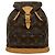 Vintage Montsouris MM Leder-Rucksack von Louis Vuitton Braun