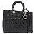 Christian Dior Lady Dior Cannage Stitch Patent East West Nero