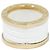 Bulgari Anello Bvlgari B.Zero1 a tre bande in oro giallo 18K e ceramica D'oro