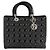 Borsa Lady Dior in pelle verniciata nera Nero