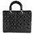 Borsa Lady Dior in pelle verniciata nera Nero - vista 4