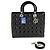 Borsa Lady Dior in pelle verniciata nera Nero - vista 8