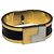 Bracciale in acciaio dorato e nero con stampa coccodrillo vintage Loewe Madrid D'oro