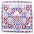 Foulard in seta Hermès Petit Carré 45 Kelly in perle Bianco Rosso Blu