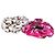 Set di Scrunchie in Seta Louis Vuitton Nero Bianco
