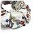 Set di Scrunchie in Seta Louis Vuitton Nero Bianco - vista 6