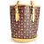 Borsa a Spalla Louis Vuitton Monogram Cherry Bucket PM Marrone Rosso Monogramma - vista 10