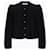 Yves Saint Laurent Rive Gauche Jacke aus schwarzem gestepptem Samt  - Ansicht 1