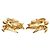 Gemelli vintage Chanel placcati in oro con angelo D'oro - vista 2