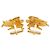 Gemelli vintage Chanel placcati in oro con angelo D'oro - vista 3