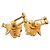 Gemelli vintage Chanel placcati in oro con angelo D'oro - vista 4