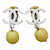 Orecchini Chanel Coco Mark Swing Bianco Giallo - vista 2