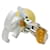 Orecchini Chanel Coco Mark Swing Bianco Giallo - vista 4
