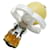 Orecchini Chanel Coco Mark Swing Bianco Giallo - vista 5
