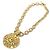 Collana Vintage Coco Mark Motivo Sole in Oro Chanel D'oro