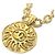 Collana Vintage Coco Mark Motivo Sole in Oro Chanel D'oro - vista 2