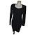Versace Jeans Couture Schwarzes Viscose Kleid mit Metalldetail
