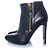 Botines de plataforma de cuero negro Tom Ford - vista 2