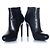 Botines de plataforma de cuero negro Tom Ford - vista 6