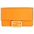 Mini Baguette de Couro de Bezerro Laranja Fendi com Alça 'Strap You' Marrom