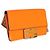 Mini Baguette de Couro de Bezerro Laranja Fendi com Alça 'Strap You' Marrom - vista 6
