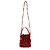 Mon Tresor Borsa a secchiello Mini Mon Trésor in pelliccia di agnello rossa e pelle di vitello Fendi - vista 2