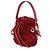 Mon Tresor Borsa a secchiello Mini Mon Trésor in pelliccia di agnello rossa e pelle di vitello Fendi - vista 3