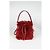 Mon Tresor Borsa a secchiello Mini Mon Trésor in pelliccia di agnello rossa e pelle di vitello Fendi - vista 6