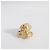 Anello Zolotas Heritage Doppia Testa in Rubino e Diamante in Oro Giallo 18k 1/10 Ctw - vista 3