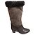 Botas Bally de shearling y cuero marrón oscuro