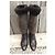 Botas Bally de shearling y cuero marrón oscuro - vista 3
