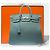 Haut à courroies Hermès Borsa HERMES Haut a Courroies in Pelle Blu - 103133 - vista 2