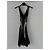 Just Cavalli ROBERTO CAVALLI SEIDENCREPE-KLEID MIT PAILLETTEN. Schwarz - Ansicht 7