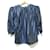 Autre Marque Leilian Karo Pullover Bluse Blau Marineblau